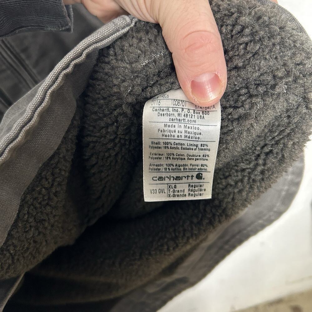 Carhartt Sandstone Sherpa-Lined Vest “Gravel” V33 GVL - Picture 9 of 11